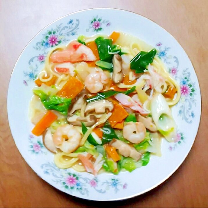 南瓜入りちゃんぽん麺